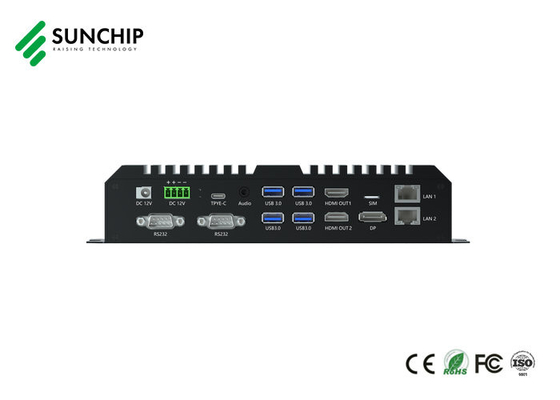 Sunchip Android 12 Media box RK3588 Industrial ARM Board 8K Octa Core Dual 1000M RS485 RS232 Edge computing player box