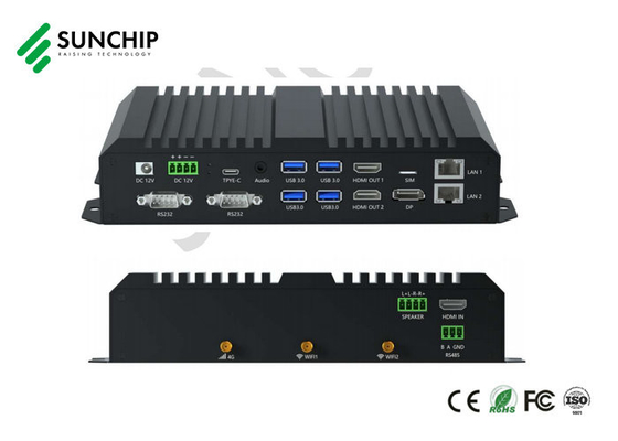 RK3588 CPU Edge Computing Device Metalen mediaspeler met optionele POE GPS voor AI-industrieapparaat