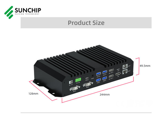 Rockchip RK3588 Octa Core Android Box met RS232 RS485 WIFI Gigabit Ethernet BT USB Media Player voor LCD-display