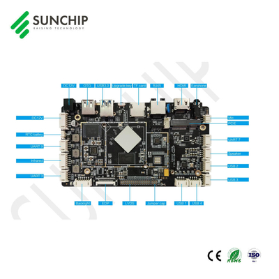 Android 11 Interactief Touch Screen Rockchip Moederbord RK3566 Vierkern Embedded Arm Board