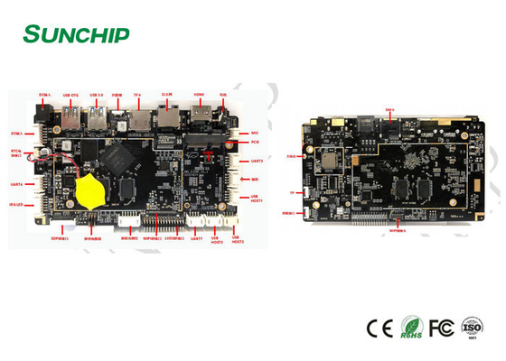 RK3568 Embedded ARM Board met 3,5 mm audio-interface en DC 12V stroomvoorziening voor industriële medische en reclameapparatuur