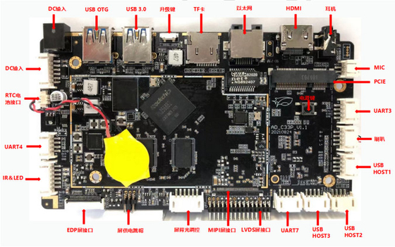 Op maat gemaakte RK3568 Android 11 DDR4 Embedded System Board met Ethernet/Wi-Fi/BT PCBA Industrial Development Board